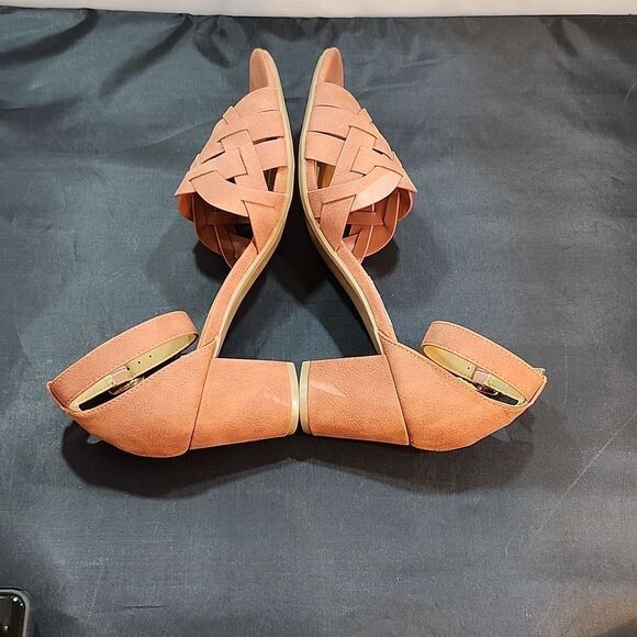 BRAND NEW WHITEMT LOW BLOCK-HEEL ADJUSTABLE BUCKLE WOMEN'S WIDE BRAIDED … - Picture 9 of 16